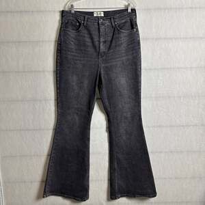 We The Free Women's Size 34 Black Robin High Waisted Flare Jeans